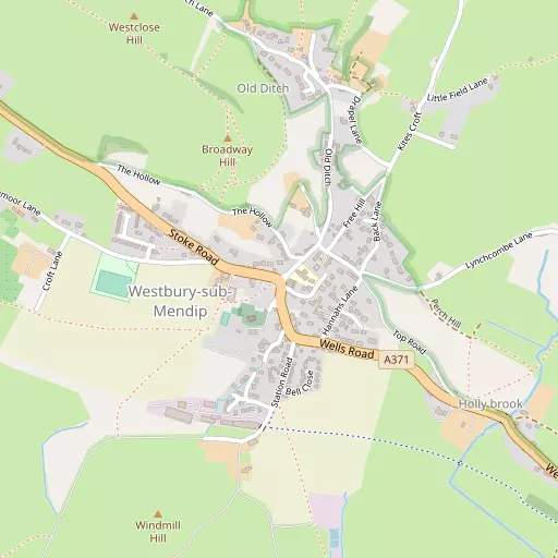 Map of Westbury-sub-Mendip