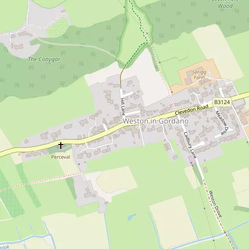 Map of Weston in Gordano