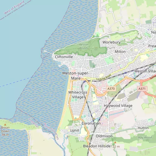 Map of Weston-super-Mare