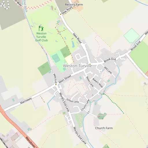 Map of Weston Turville