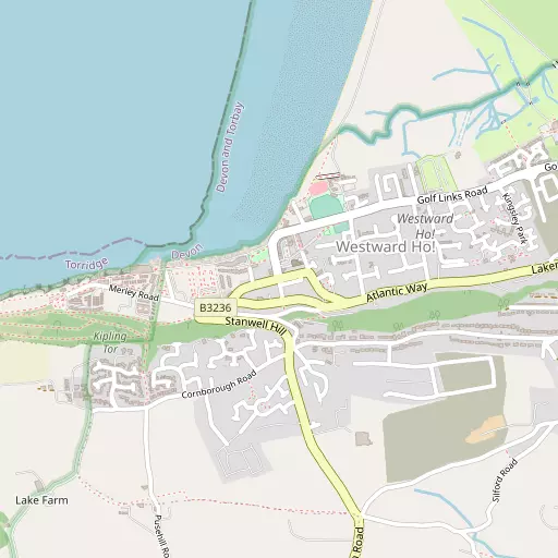 Map of Westward Ho!