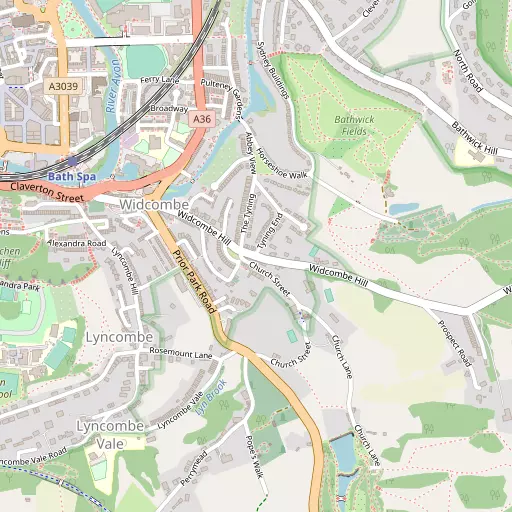 Map of Widcombe