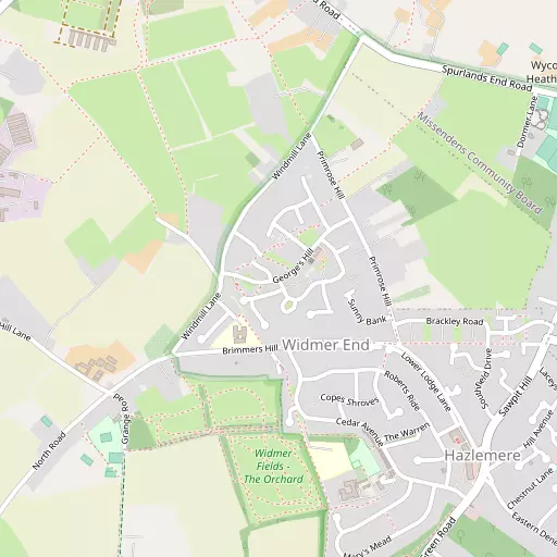 Map of Widmer End