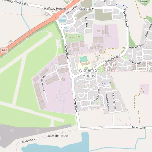 Map of Witham St Hughs