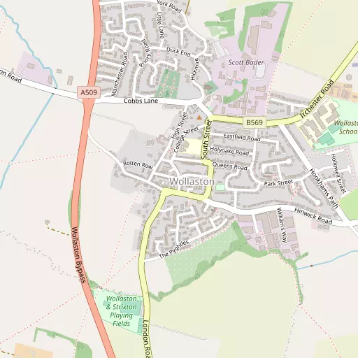 Map of Wollaston