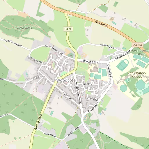 Map of Woodcote