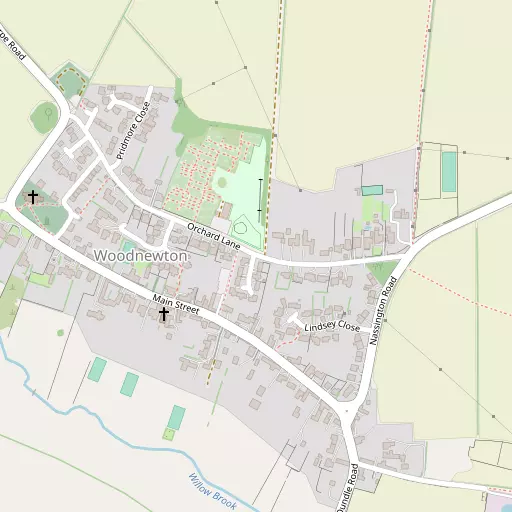 Map of Woodnewton