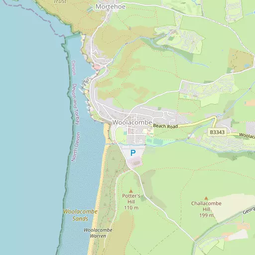 Map of Woolacombe