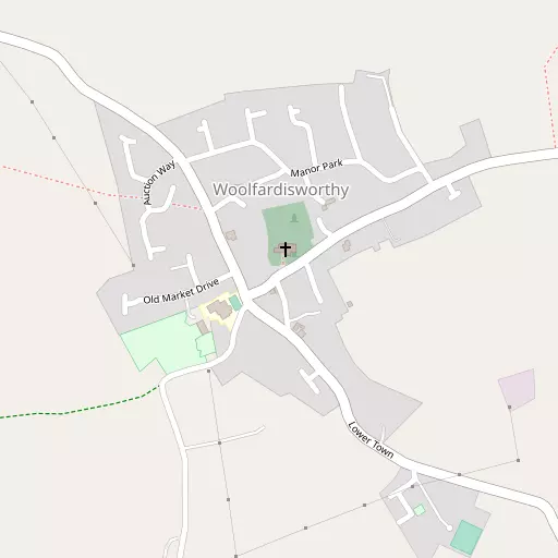 Map of Woolfardisworthy