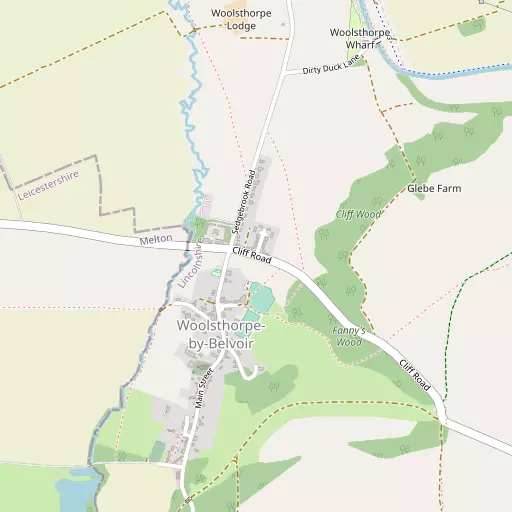 Map of Woolsthorpe by Belvoir