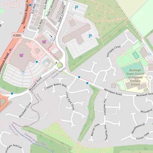 Map of Woolwell