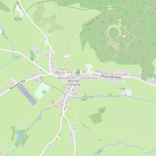 Map of Wootton Courtenay