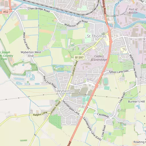 Map of Wyberton