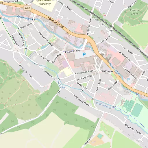 Map of Wycombe Marsh