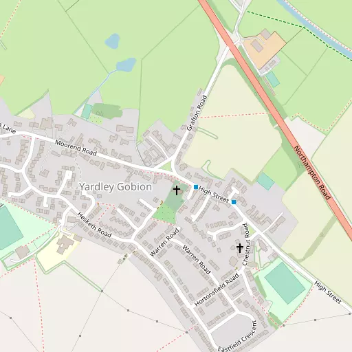 Map of Yardley Gobion