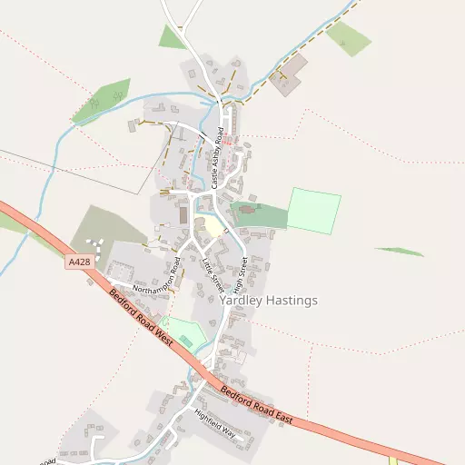 Map of Yardley Hastings